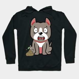 Funny grey dog smells stinky poo poo Hoodie